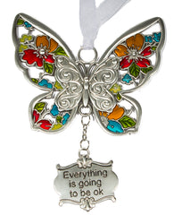 Inspirational Zinc Butterfly Ornament -Everything is going to be ok