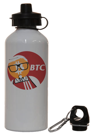 Funny Bitcoin KFC White Aluminum 14oz Water Bottle