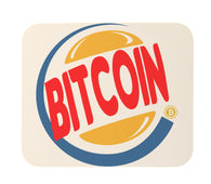 Funny Bitcoin King Burger Parody Mouse Pad
