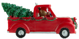 Santa's Tree Farm Santa Driving a Pickup Truck w/ Christmas Tree Ornament