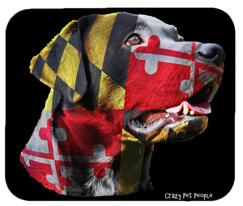 Dog Lovers Maryland Flag Labrador Retriever High Quality Mouse Pad