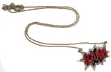 24 Inch Zinc Pop Art Necklace With Rhinestones And Enamel