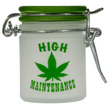 Marijuana Pot Buds Stash Jar w/ Clamping Lid In Choice Of Design