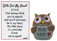 With Owl My Heart Owl Pocket Stone With Story Card (You're A Hoot)