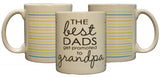The Best Dads Get Promoted To Grandpa 11oz Coffee Mug with Stripes