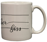 Wife Mother Boss Funny 11 Ounce Ceramic Coffee Mug Microwave/ DW Safe