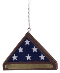 Support Our Troops Soldier's Memorial Flag Ornament
